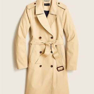 NWOT J.Crew Women's Classic Icon Tan Trench Coat in Size 4